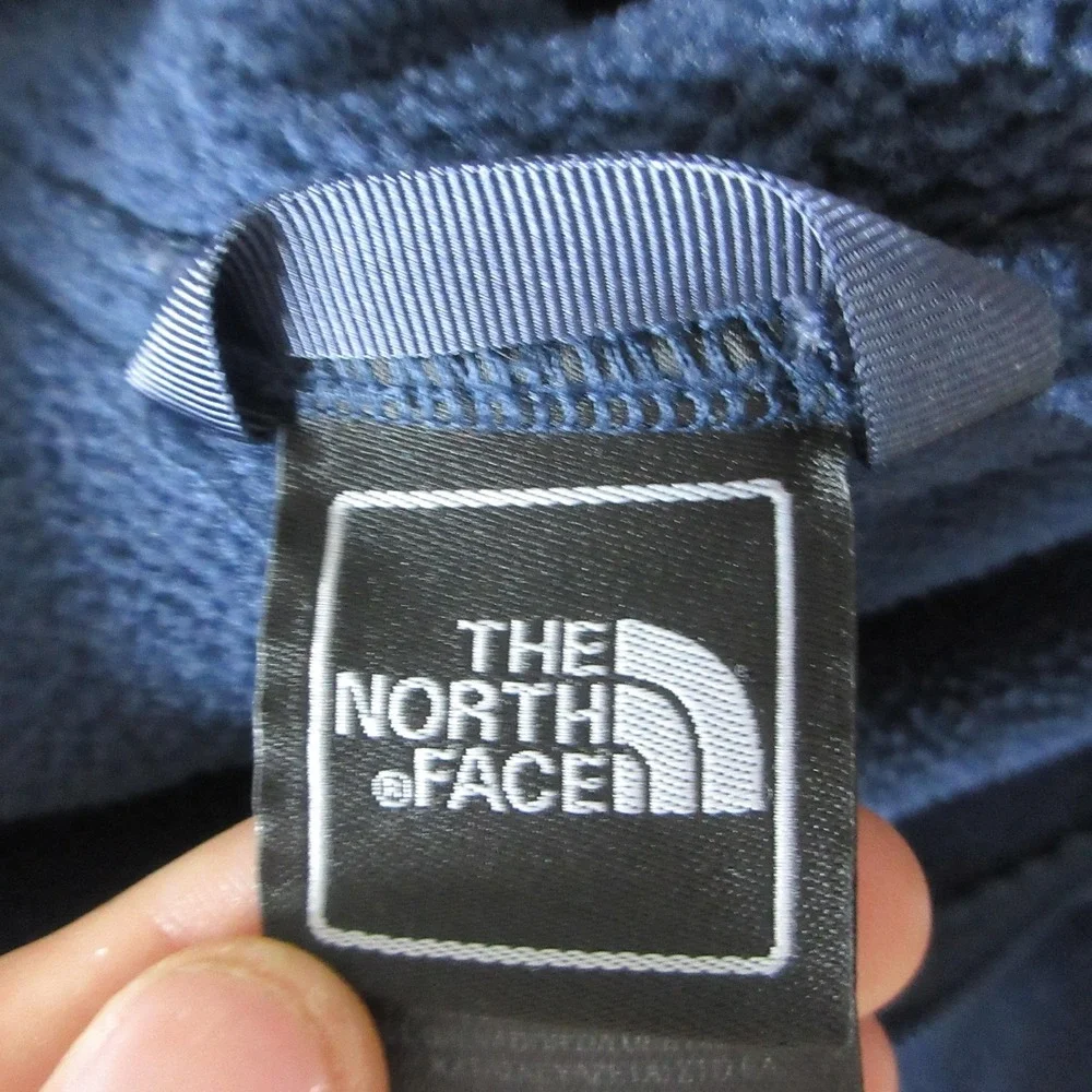 The North Face Jacket Boys XL Blue Hooded Fleece Full Zip Outdoor Hiking Trail